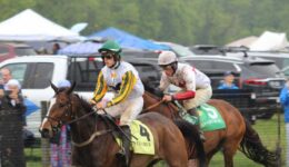 Winterthur Point to Point mud splattered riders