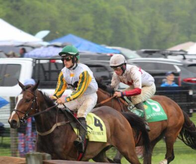 Winterthur Point to Point mud splattered riders
