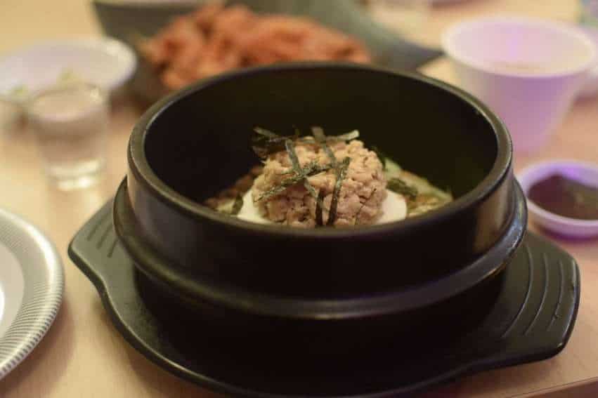 Merida, Mexico's Fascinating Culinary Mosaic 7 Traditional pork Bibimbap at Korean Grill and Ice Cream. Photo by Sarah Arksey Njegovan
