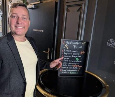 Nick Zilinski, general manager of the Lulu Guldsmeden Hotel, an eco-hotel that has taken sustainability to the next level.