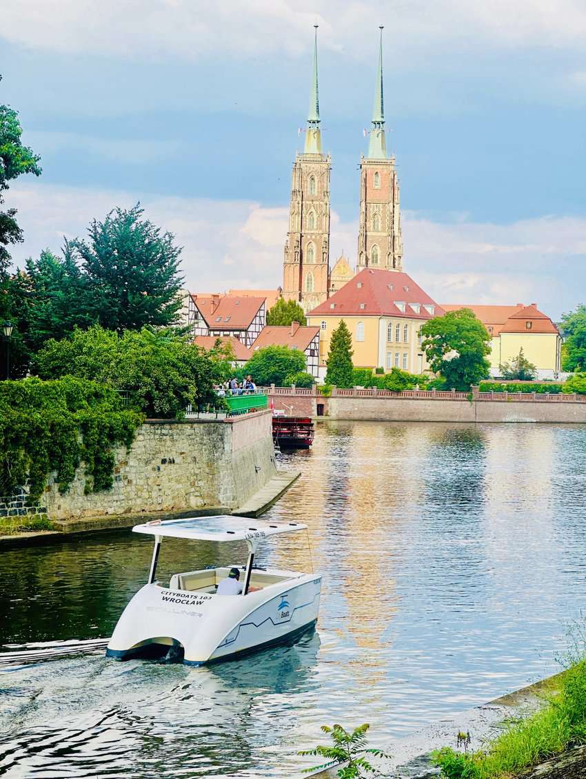 Wroclaw Poland: A City Full of Dwarfs 1 Solar-powered boats offer tours on the Oder River. Photo by Barbara Redding