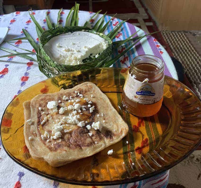 Tangier Tastes: Morocco's Culinary Center 9 Msemen and goat cheese.