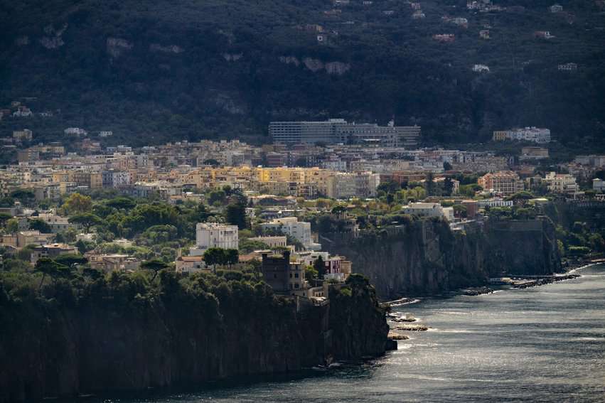 Sorrento is perched on a high cliff overlooking the Amalfi coast of Italy. Donnie Sexton photos.