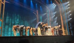 The cast of The Great Gatsby takes a bow in the Broadway Theater in New York City, January 2025. Max Hartshorne photos.