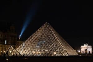 Tickets to the Louvre Museum: Everything You Need The Louvre is the world's most visited museum. Inside its courtyard stands the iconic pyramid which serves as the entrance to the museum. Standing at 71 ft. high, it consists of 603 rhombus-shaped and 70 triangular glass segments.