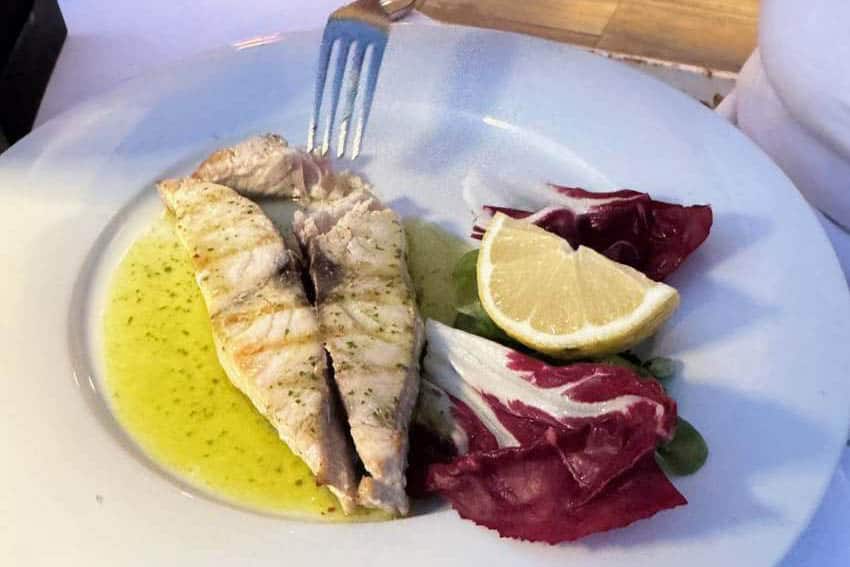 Fresh swordfish in Forio, Ischia, Italy. The best seafood is much cheaper in Italy than in Cape Cod.