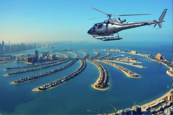 Helicopter above Dubai