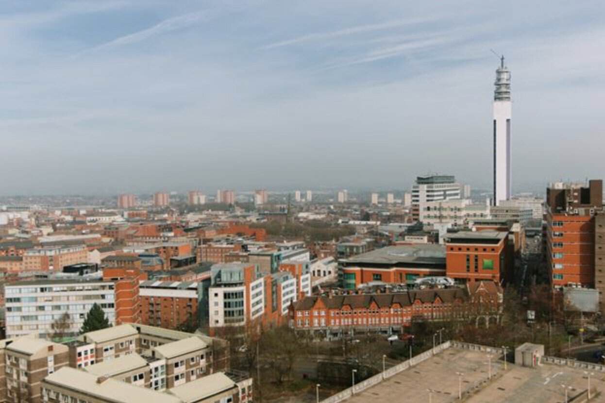 Birmingham England skyline.